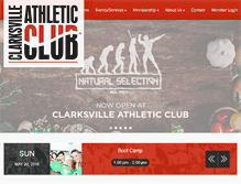 Tablet Screenshot of clarksvilleathleticclub.com